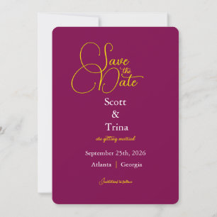 Save the Date   Elegant Couple Photograph