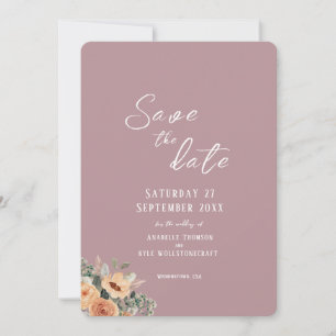 Save the Date - Elegant floral blush pink 