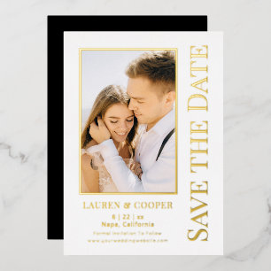 Save The Date Elegant Modern Wedding Gold