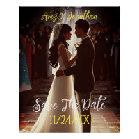 Save The Date Elegant Wedding Engagement Party
