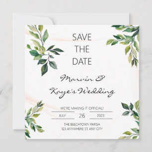 Save the Date Elegant Wedding Invite 
