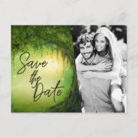 Save the Date Enchanted Forest Engagement Photo