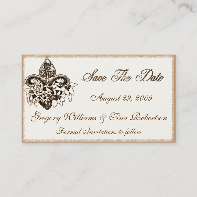 Save the Date enclosure card template (Front)