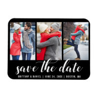 Save The Date Engagement 3 Photo Blk