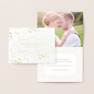 Save the Date Engagement Tudor Garden Renaissance Foil Card