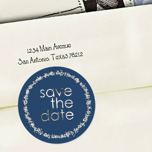 Save the Date Envelope Seal Any Colour Silver