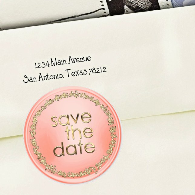 Save the Date Envelope Seal Gold (Creator Uploaded)
