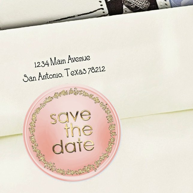 Save the Date Envelope Seal Gold (Creator Uploaded)