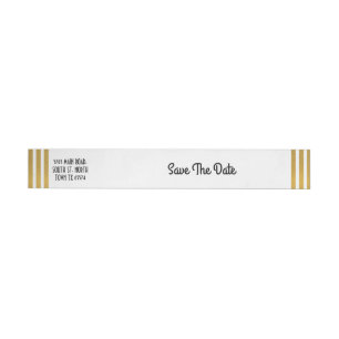 Save The Date Envelope Wrap Gatsby Art Deco 1920s Wraparound Address Label