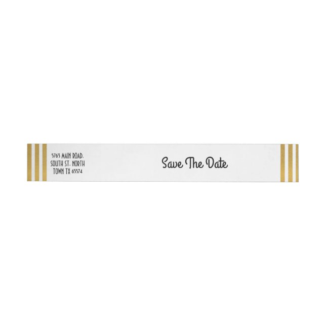 Save The Date Envelope Wrap Gatsby Art Deco 1920s Wraparound Address Label (Individual)