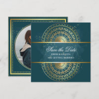 Save the date, Exquisite Green and black Wedding