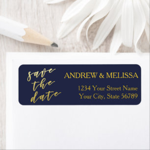 Save the Date   Faux Gold Script