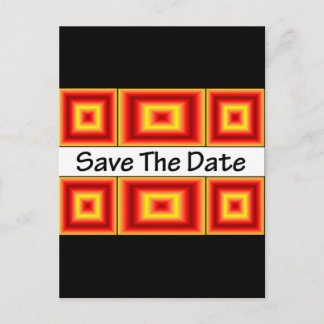 Save the Date Fire Orange Announcement Postcard