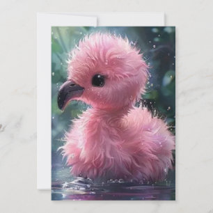 Save the Date Flamingo Card