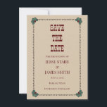 Save The Date Flat Announcement Card<br><div class="desc">Save the date for your western wedding!</div>