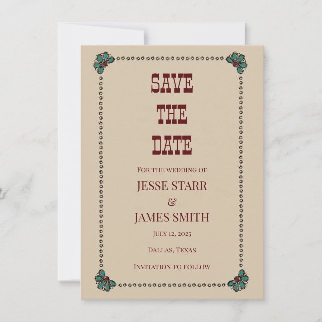 Save The Date Flat Announcement Card (Front)