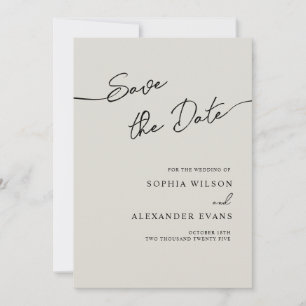Save The Date Flat Card for a Boho Chic Wedding.