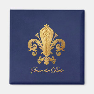 Save the Date Fleur-de-lis Magnet