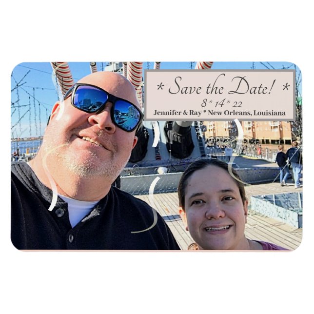 Save the Date Flexible Photo Magnet (Horizontal)