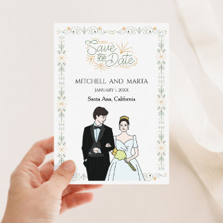 Save The Date floral Invitation