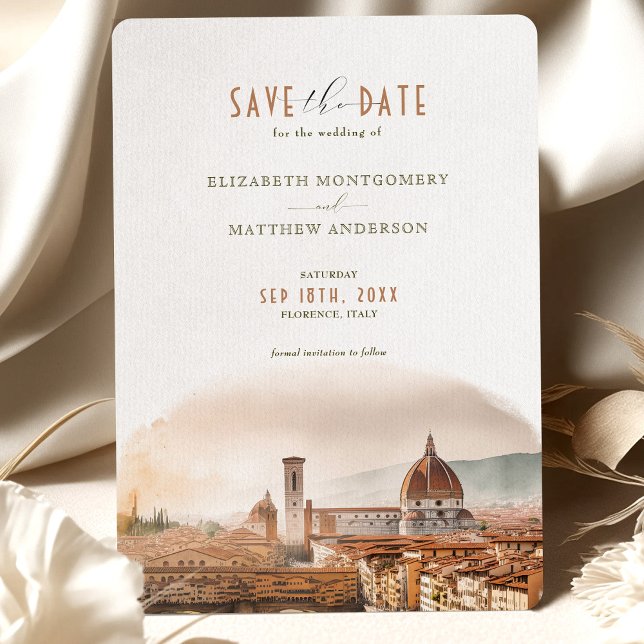 Save The Date Florence Italy Destination Invitation (Creator Uploaded)