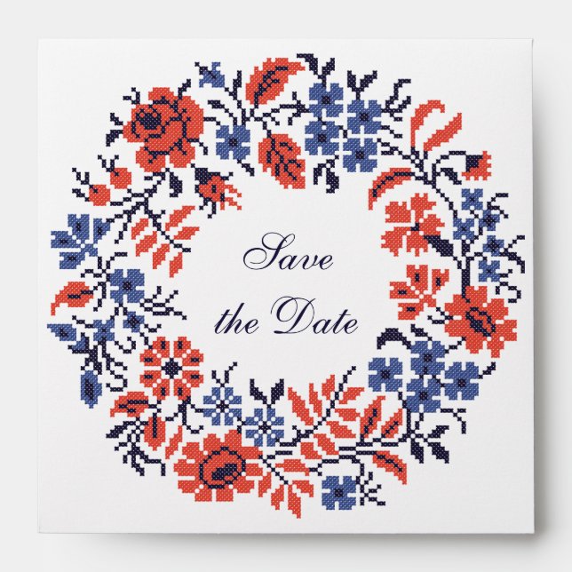 Save the Date Flowers cycle Envelope (Front)