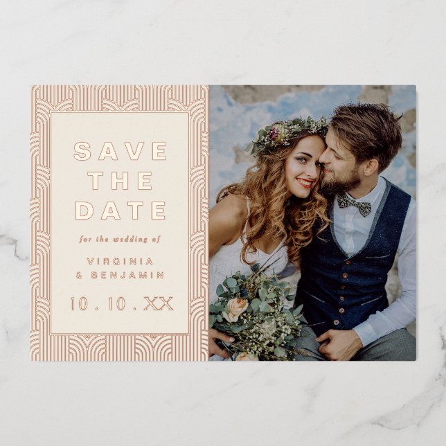 Save The Date Foil Photo Card (Front)