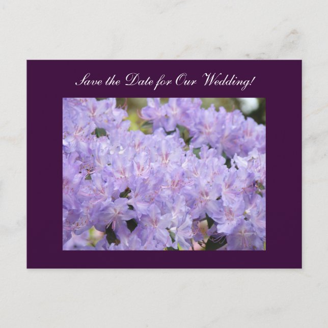 Save the Date for Our Wedding! postcards Lavender (Front)