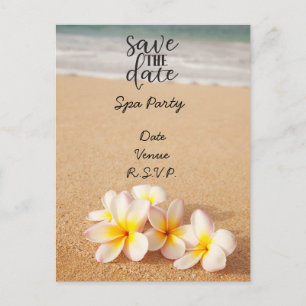 Save the date for Spa Meditation Yoga Plumeria Postcard