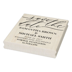 Save the date for wedding invitation rubber stamp