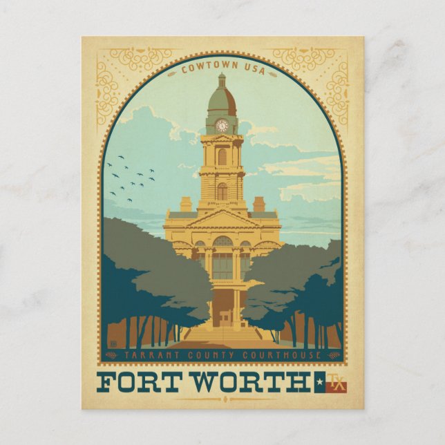 Save the Date - Fort Worth, TX Announcement Postcard (Front)