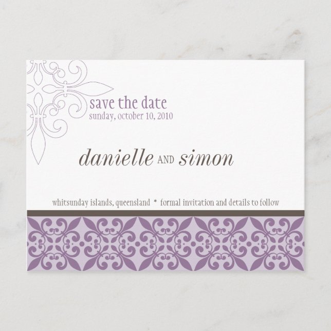 SAVE THE DATE :: fresh 2 Announcement Postcard (Front)