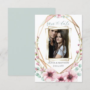 SAVE THE DATE   Fresh Spring Flowers and Foliage Invitation