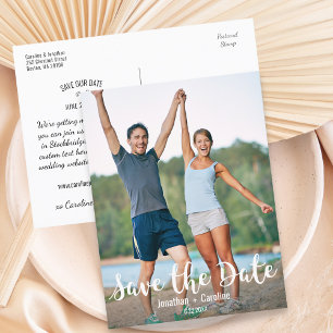 Save the Date, Fun, Modern, Casual, Photo Postcard