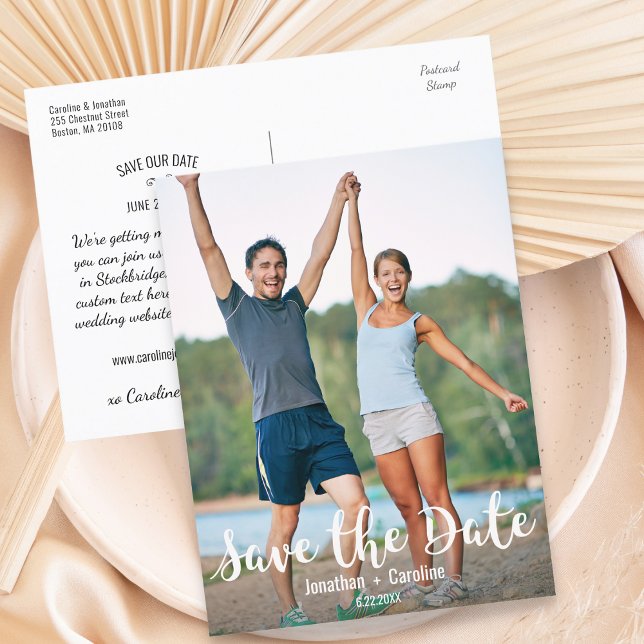 Save the Date, Fun, Modern, Casual, Photo Postcard (Creator Uploaded)