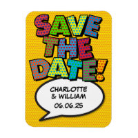 SAVE THE DATE Fun Retro Comic Book Pop Art