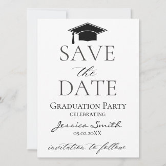Save the Date Graduation Announcement