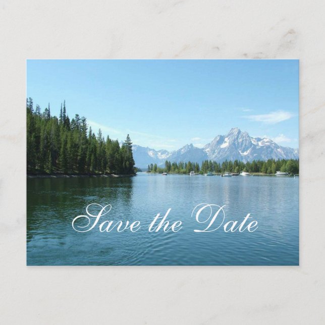 Save the date, Grand Teton National Park. Announcement Postcard (Front)