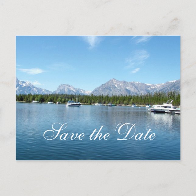 Save the date, Grand Teton National Park. Announcement Postcard (Front)