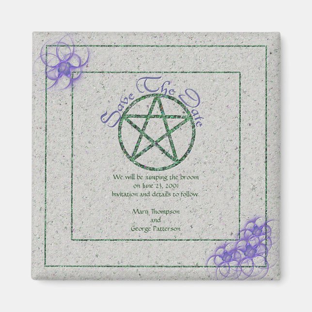 Save the Date Handfasting Magnet (Front)
