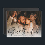 save the date, handwriting wedding photo magnet<br><div class="desc">save the date,  modern calligraphy wedding photo magnet, custom</div>
