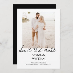 Save The Date Handwritten Personalised Photo
