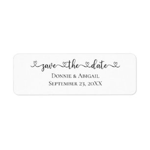 Save the Date Heart Lettering