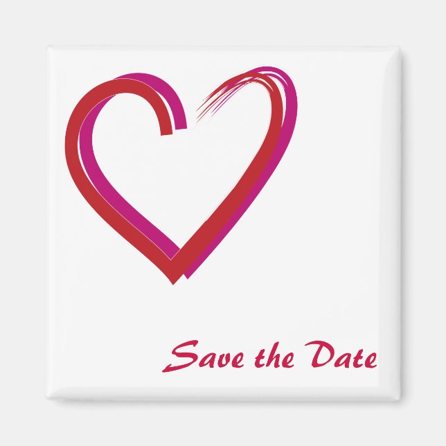 Save the Date/Heart Magnet (Front)