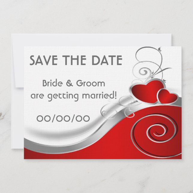 Save The Date: Hearts Save The Date (Front)