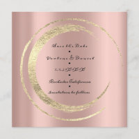 Save The Date Hummingbird Rose Golden Circles