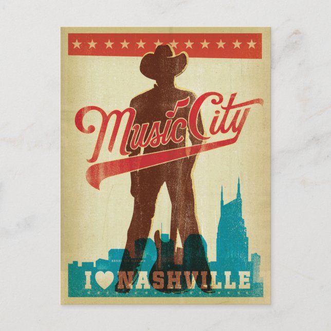 Save the Date | I Love Nashville Announcement Postcard (Front)