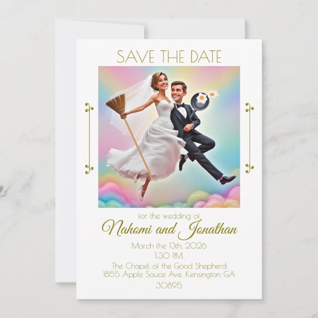 " SAVE THE DATE INVITATION CARD FOR WEDDING " (Front)