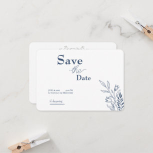  Save the Date Invitation – Elegant Floral Design 