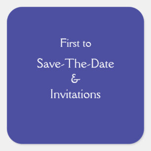 Save the Date & Invitations Square Sticker